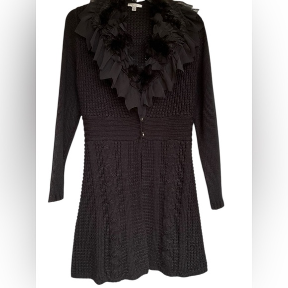 Cache Black Ruffled Cardigan - Picture 5 of 16